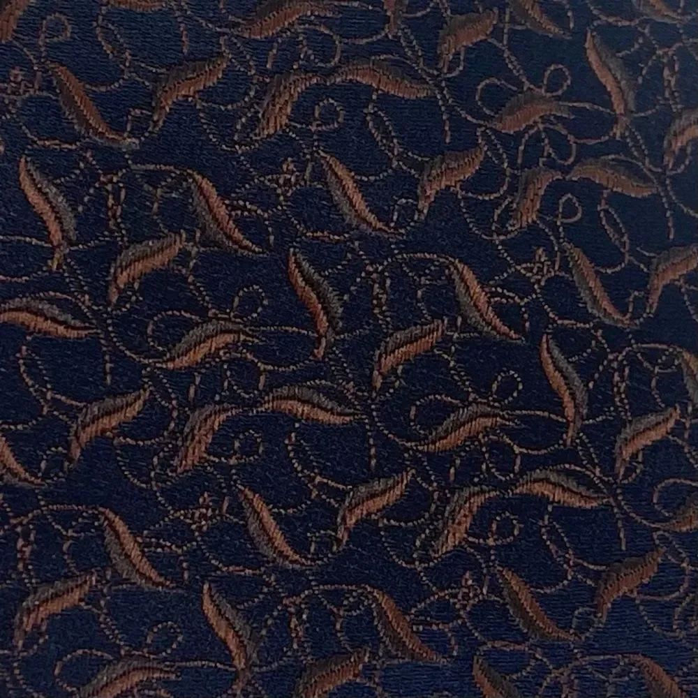 PINK LONDON Navy Copper Print Silk Necktie NWOT Career Office